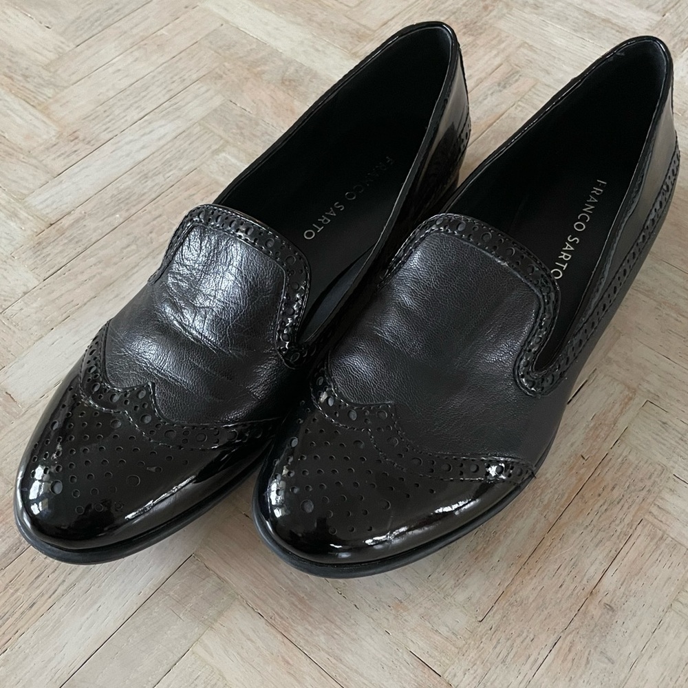 Franco Sarto Leather Wingtip Loafer Sz 8